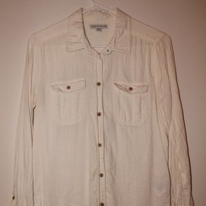 American Eagle Cream Button Down Top